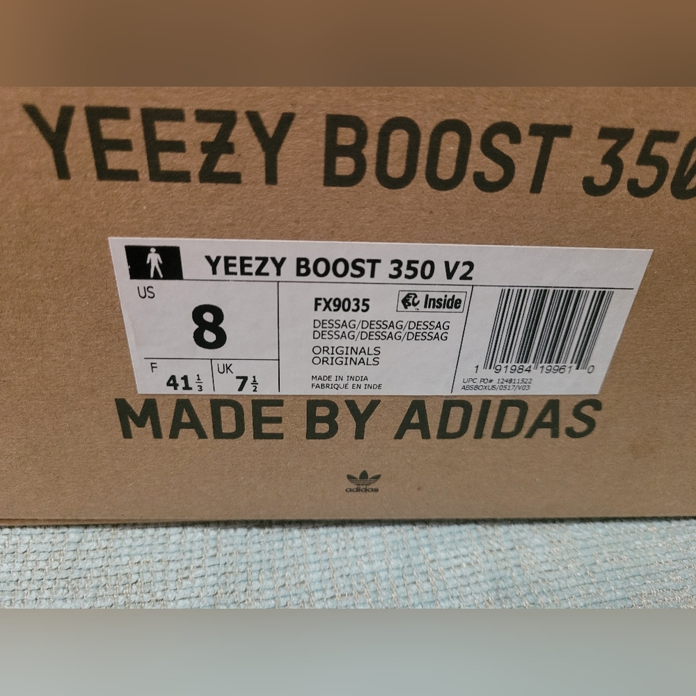 YEEZY BOOST 350, 8 MENS, FX9035 - Picture 6 of 6